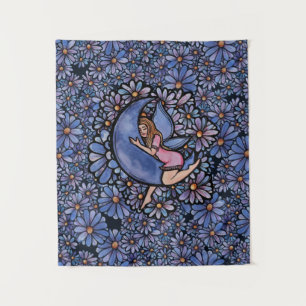 Tapete De Parede Fada De Lua De Flor Roxo