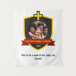 Tapete De Parede Faith Banner Christian Shield with Cross VBS 2026