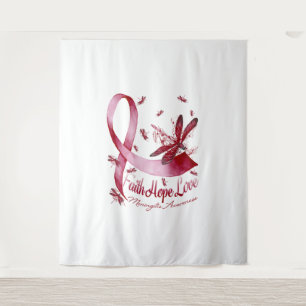 Tapete De Parede Faith Hope Love Meningitis Sensibilização Dragonfl