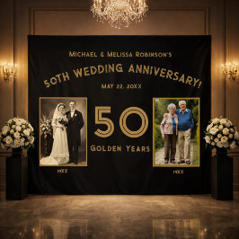 Tapete De Parede Faixa de Aniversário de 50 Anos de Casamento - Ano
