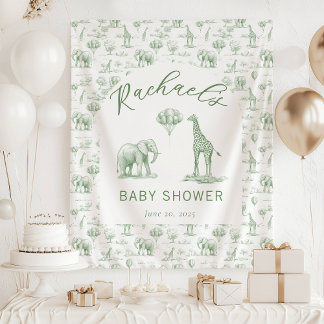 Tapete De Parede Faixa de Chá de Bebê Verde Salvia Safari Toile