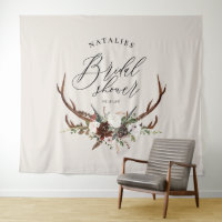 Faixa de chá de panela floral aquarela com cervo r