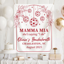 Tapete De Parede Faixa de festa de despedida de solteira Mamma Mia,
