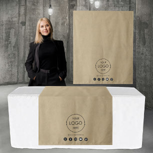 Tapete De Parede Faixa de Mesa Banner Logo Mídia Social Kraft