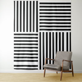 Tapete De Parede Faixas Verticais E Horizontais