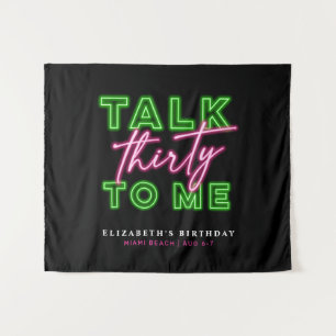 Tapete De Parede Fale Trinta Para Mim Sujo 30 Neon Verde & Rosa