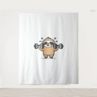 Tapete De Parede Falha de Chibi Sloth Gym - Um Trabalho Engraçado D