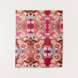 Tapete De Parede Falln Red Floral Burst