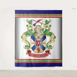Tapete De Parede Família Crest Knight Blindagem Dragão Espada Mon