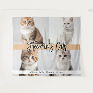 Tapete De Parede Família de Fotos de Cat Personalizada e Bonita