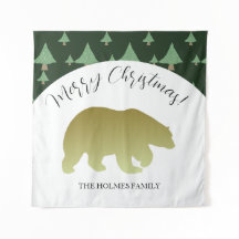 Família de Natal do Urso Dourado Fofo