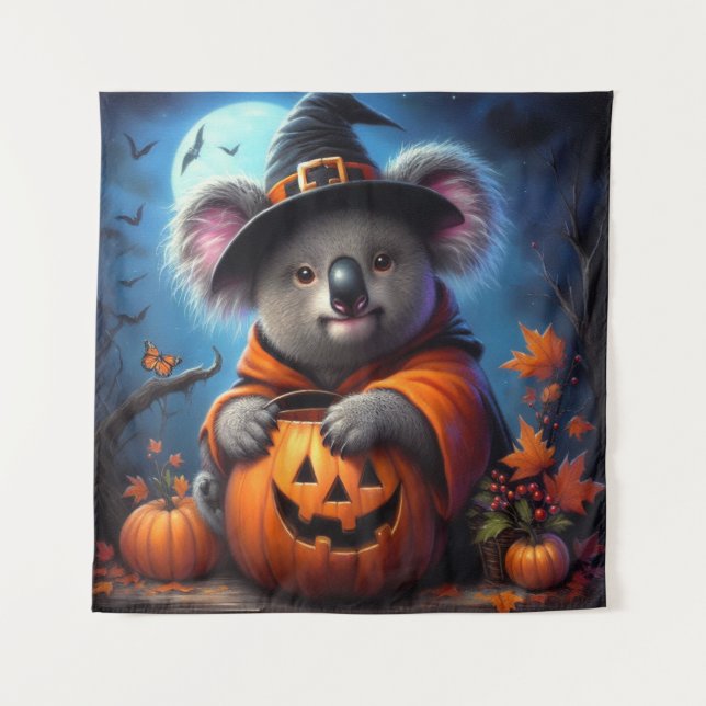 Tapete De Parede Fantasia de Koala para Halloween (Frente)