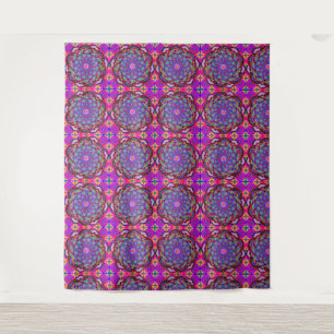 Tapete De Parede Fantasia Floral Roxa Beleza Boho