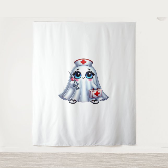 Tapete De Parede Fantasma do Dia das Bruxas em Clássico uniforme de (Frente)