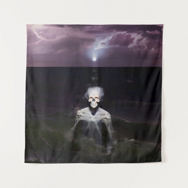 Tapete De Parede Fantasma no Mar - Pintura a Petróleo (Frente)