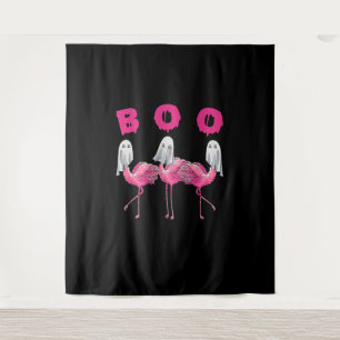 Tapete De Parede Fantasmas Engraçado Flamingo Boo Halloween Presen