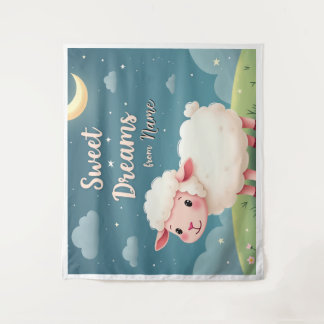 Tapete De Parede Farmhouse Wall Art - Ovelhas Bonitas Sob Céu Notur