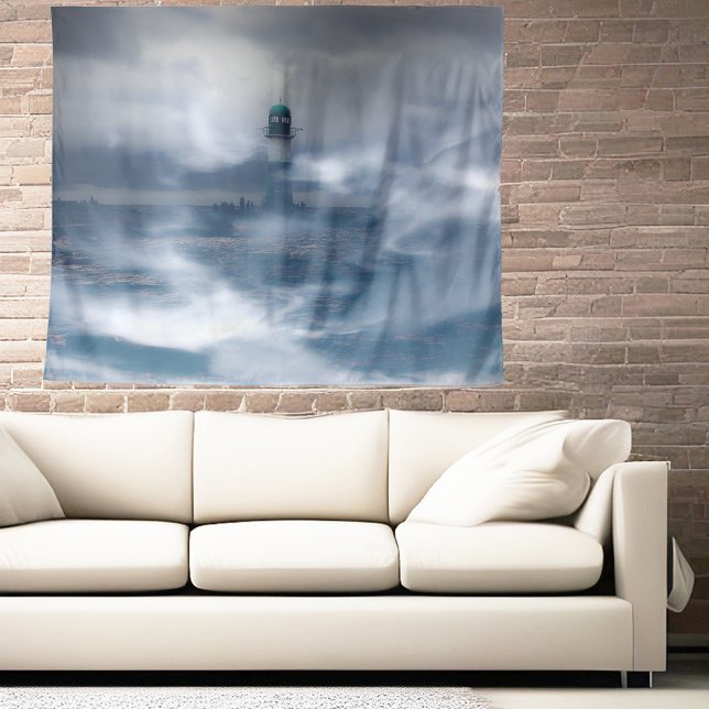 Tapete De Parede Farol na tempestade - Mar Báltico (Criador carregado)