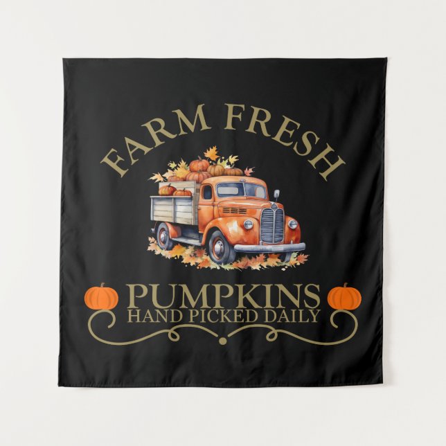 Tapete De Parede Fazenda de água doce abóboras de água doce outono (Frente)