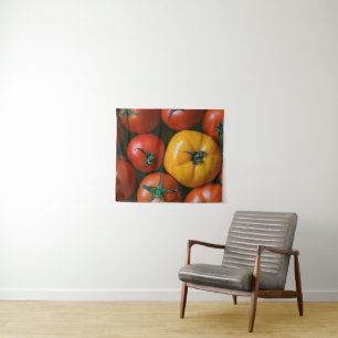 Tapete De Parede Fazendas Tomates vermelhos e amarelos brilhantes