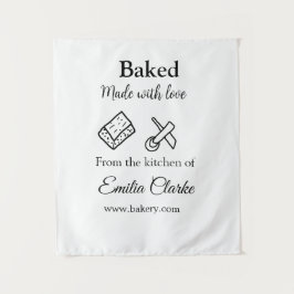 Tapete De Parede Feita com amor, empresa de padaria adiciona textur