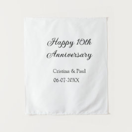 Tapete De Parede Feliz 10º aniversário simples nome de casamento mi