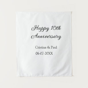 Tapete De Parede Feliz 10º aniversário simples nome de casamento mi