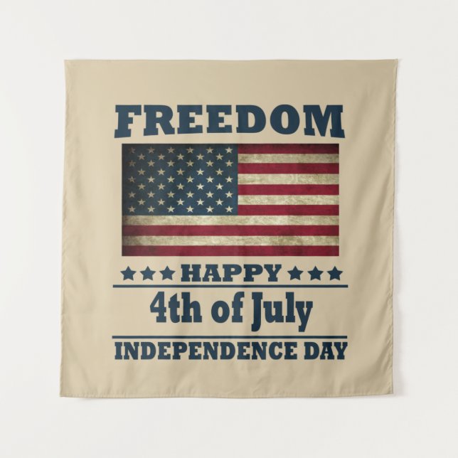 Tapete De Parede Feliz 4 de julho dia da independência (Frente)