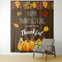 Feliz Ação de Graças Pumpkins e Folhagem de Queda