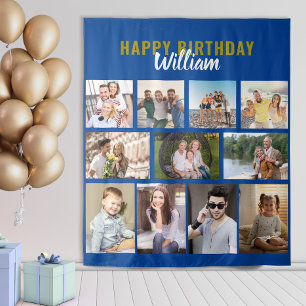 Tapete De Parede Feliz Aniversário Colagem Personalizada de 11 Foto
