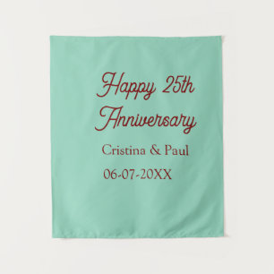 Tapete De Parede Feliz aniversário de 25 anos verde mauve pastel bo