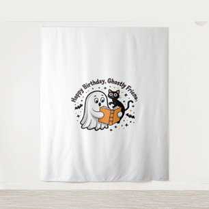 Tapete De Parede Feliz Aniversário Gato Fantasma PNG - Assustador F