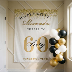 Tapete De Parede Feliz Aniversário Parabéns pelos 60 Anos de Celebr