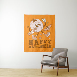 Tapete De Parede Feliz Dia das Bruxas  Pumpkin da Bolinhas