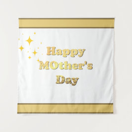Tapete De Parede Feliz dia das mães. Grafia simples em ouro