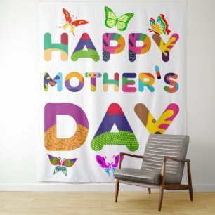 Tapete De Parede Feliz Dia de as mães Colorido