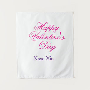 Tapete De Parede Feliz dia dos namorados rosa roxo xoxo amor nome c