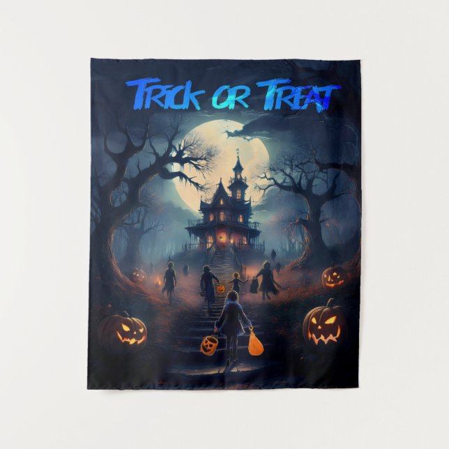 Tapete De Parede Feliz Halloween Fantasmas de Doçuras (Frente)