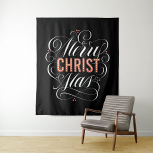 Tapete De Parede Feliz Natal Cristo Cristão Caligrafia Jesus