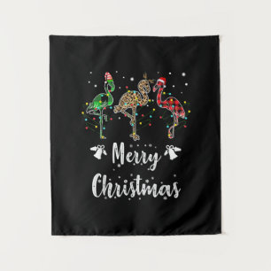 Tapete De Parede Feliz Natal Leopard Red Green Xadrez Flamingo