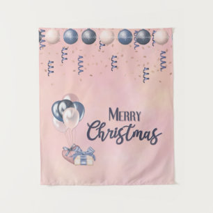 Tapete De Parede Feliz Natal Mensagens de Balança, Presentes e Balõ