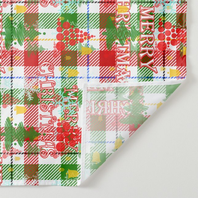 Tapete De Parede Feliz Natal Xadrez Decorativa Tartan (Criador carregado)