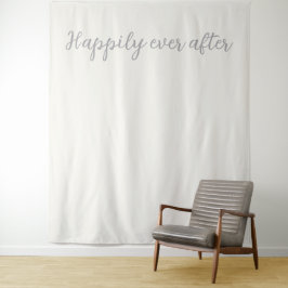 Tapete De Parede Feliz Nunca Após Pearl White Silver Backdrop