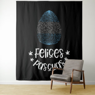 Tapete De Parede Felz pascoa e ovo de Páscoa com bandeira argentin