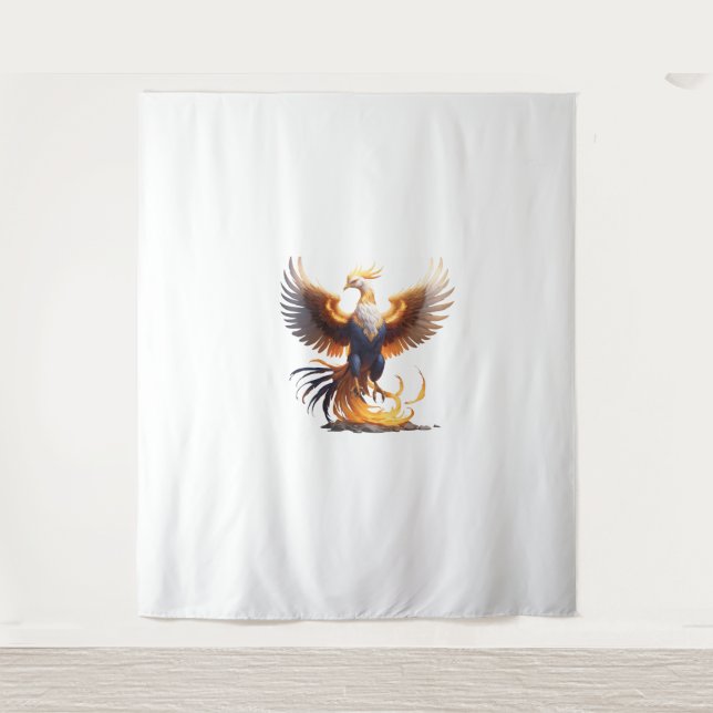 Tapete De Parede Fênix Rise Hoodie 🔥 Pássaro de Fogo Mítico Sweats (Frente)