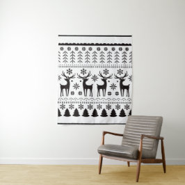 Tapete De Parede Feriado de Reindeer de Natal para o Folk Modern