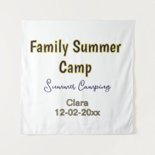 Tapete De Parede Férias de acampamento em família personalizar nome