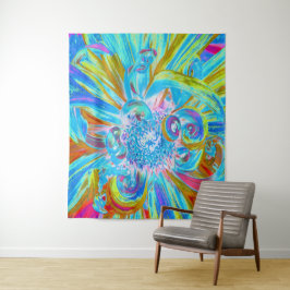 Tapete De Parede Fesestivo Chartreuse e Blue Dahlia Flores