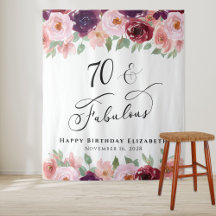 Festa de 70 anos Floral em Aquarela Fabulosa