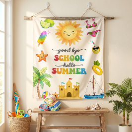 Tapete De Parede Festa de Adeus à Escola e Olá Verão